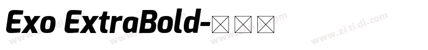 Exo ExtraBold字体转换